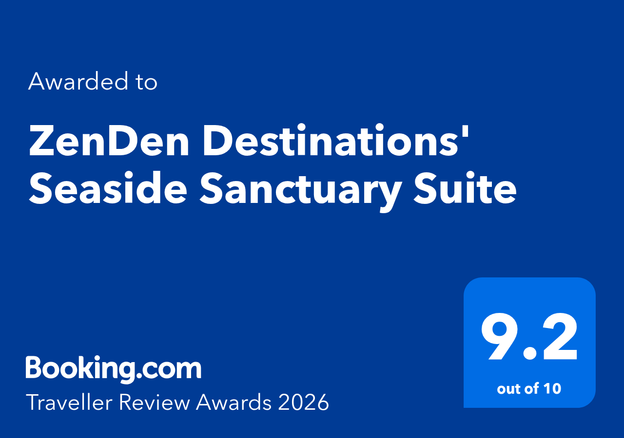 Booking.com Traveller Review Award 2026 for Seaside Sanctuary Suite